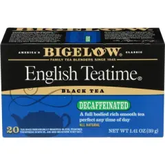 Bigelow English Teatime Decaffeinated Black Tea - Case of 6 - 20 Bags