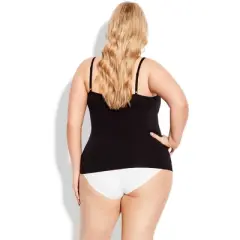 Women's Plus Size Strappy Seamless Cami - black | AVENUE