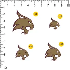 Texas State University Primary Logo 50ct Vinyl Large Deluxe Stickers Variety Pack