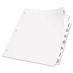 Avery Index Maker Print & Apply Clear Label Dividers w/White Tabs 8-Tab Letter 11491