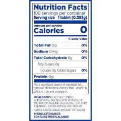 Equal Zero Calorie Sweetener Tablets 100 CT
