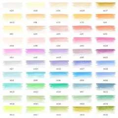 Arteza Pastel Colored Pencils, Set of 50, Triangular Grip, Pre-Sharpened Coloring Pencils, Art Supplies for Coloring and Drawing
