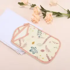 Unique Bargains Double Side Artistic Style Shower Gloves 9.29"&times;5.55" Pink 1 Pc