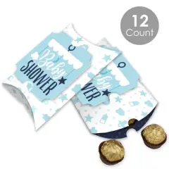Big Dot of Happiness It&rsquo;s a Boy - Favor Gift Boxes - Blue Baby Shower or Blue Birth Announcement Large Pillow Boxes - Set of 12