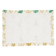 Saro Lifestyle Holiday Placemats With Christmas Trees Design (Set of 4)