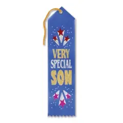 Beistle Very Special Son Award Ribbon, 2" x 8", (6/Pkg) Multicolored