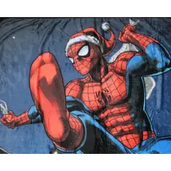 Marvel Comics Spider-Man Christmas Spidey Santa 46"x60" Fleece Throw Blanket