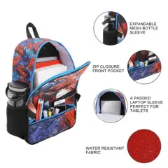 Spider-Man Swinging 5-Piece 16" Backpack with lunch kit for Boys