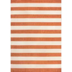 Negril Two-Tone Wide Stripe Indoor/Outdoor Area Rug - JONATHAN Y