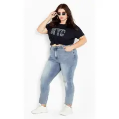 Women's Plus Size Most Wanted Rip Jean - Light Wash | CITY CHIC