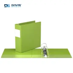 Premium Economy 3" Angle D Ring Binder 6pk Lime Green: Davis Group Jumbo Hard Cover, 625 Sheet Capacity, 2 Pockets