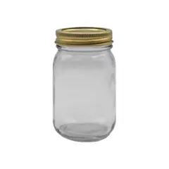 Anchor Hocking Regular Mouth Canning Jar - Case of 12 - 1 pt