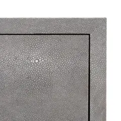Jodie Faux Shagreen Nightstand - Grey/Silver - Safavieh