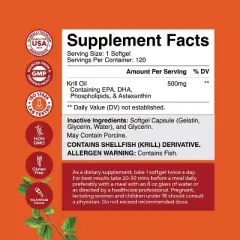 Krill Oil Softgels, Nature's Craft, 120ct