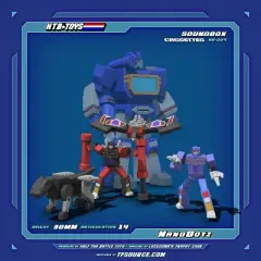 NB-004 Soundbox and Cassettes Set of 5 NanoBotz | HTB Toys Action figures