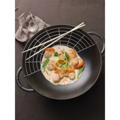 Staub Cast Iron 6-qt Wok - Matte Black