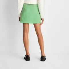 Women's Felt Double Front Pocket Mini Skirt - Future Collective&trade; with Reese Blutstein Green
