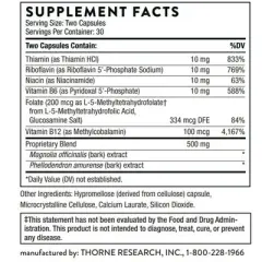 THORNE Craving and Stress Support* (formerly Relora Plus) - 5-MTHF, B Vitamins, Folate, and Plant Extracts - 60 Capsules - 30 Servings