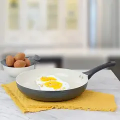 Oster Ridge Valley 12 Inch Aluminum Nonstick Frying Pan in Grey