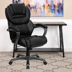 Emma and Oliver High Back Executive Swivel Ergonomic Office Chair with Accent Layered Seat/Back