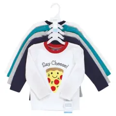 Hudson Baby Infant and Toddler Boy Long Sleeve T-Shirts, Fun Food