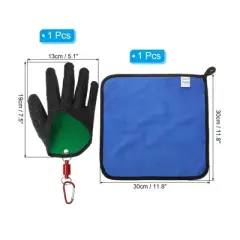 Unique Bargains Waterproof Puncture Resistant Non-Slip Fishing Gloves (Right)