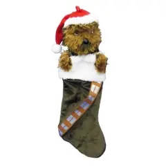 Kurt Adler Star Wars Chewbacca Plush Head Holiday Stocking, 20"