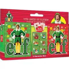 MasterPieces Elf 2-pack Playing Cards & Dice Set for Kids and Families