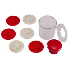 Hutzler Santa's Kitchen Holiday-Themed Cookie Stamps, Set of 6