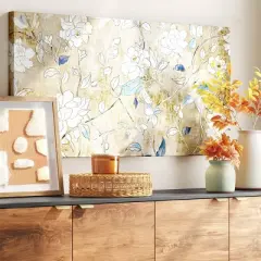 47.24" x 23.62" Floral Unframed Canvas - Threshold&trade;