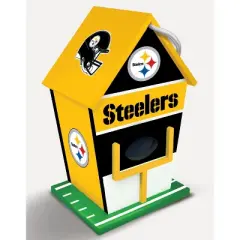 MasterPieces Officially Licensed NFL Pittsburgh Steelers outdoor wood birdhouse!