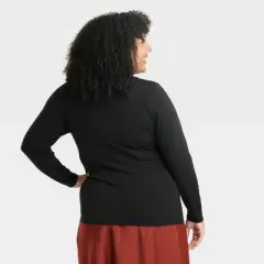 Women's Long Sleeve Slim Fit Corset T-Shirt - Ava & Viv&trade;