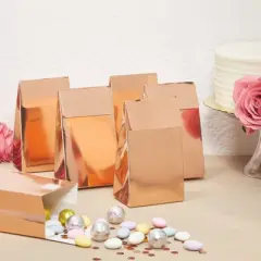 Blue Panda Rose Gold Foil Party Favor Bags (24 Pack)