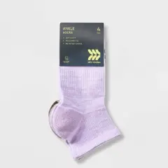 Women's 4pk Cushioned Random Feed Ankle Athletic Socks - All in Motion&trade; Assorted Colors 4-10