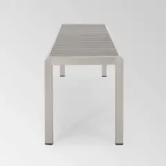 Cape Coral Aluminum Modern Dining Bench - Christopher Knight Home