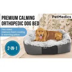 PetMedics Orthopedic Calming Warming & Cooling Washable  Dog Bed - Small, Medium, Large, Extra Large Dogs Up to 150lbs 
