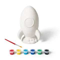 Paint-Your-Own Ceramic Rocket Ship Kit - Mondo Llama&trade;: Kids Painting Activity, Includes Paint & Brush, Ages 8+