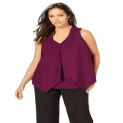 Jessica London Women&rsquo;s Plus Size Flyaway Tank