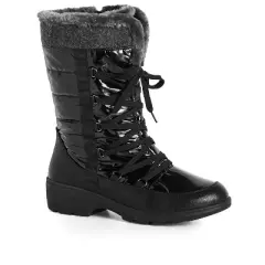 Women's WIDE FIT Jen Cold Weather Boot - black | CLOUDWALKERS