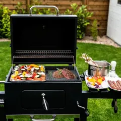 VEVOR Reversible Grill/Griddle, 9.7"x16.7" Pre-Seasoned Cast Iron Griddle, Rectangular Double Burner Griddle Pan with Handles, Flat Top Plate, Black