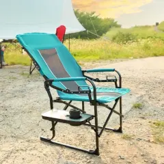 KWPZQEB Directors Chair, Camping Chairs for Adults, Heavy Duty Side Table with Side Table and Side Pockets, Lawn Chairs for Beach, Lawn