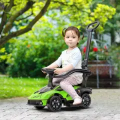Aosom 2-IN-1 Ride On Push Car, Essenza SCV12 Licensed Toddler Sliding Car, Walker Push-Along with Horn Engine Sound and Steering Wheel, Manual
