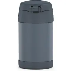 THERMOS FUNTAINER 16 Ounce Stainless Steel Vacuum Insulated Food Jar with Folding Spoon, Slate Stone