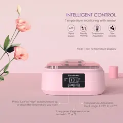 EasyinBeauty Paraffin Wax Machine for Hand and Feet, Touchscreen 3000ml Paraffin Wax Warmer - Pink
