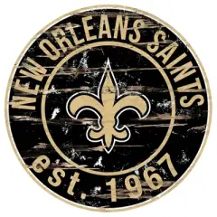 NFL New Orleans Saints Established 12" Circular Sign