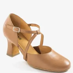 Women's So Danca Velma Ballroom Shoes SD143 Leather Cross Straps 3" Heel Genuine Leather