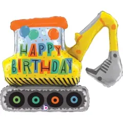 LoonBalloon 31 Inch Claw Truck Birthday Balloon with 4 latex balloons - Festive & Unique