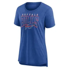 NFL Buffalo Bills Women's Champ Caliber Heather Short Sleeve Scoop Neck Triblend T-Shirt