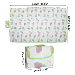 Unique Bargains Picnic Blanket Waterproof Washable Lightweight with Handle Used for Hiking Travel Camping