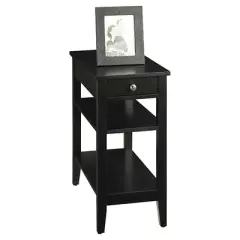American Heritage 3 Tier End Table with Drawer - Breighton Home